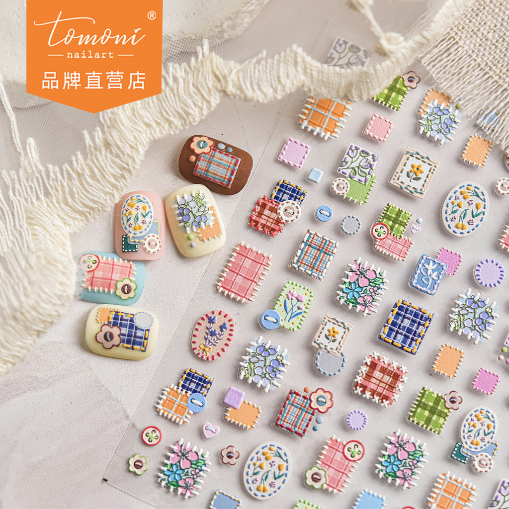 [Meow.sensei] Tomoni สติกเกอร์เล็บลายนูนสติกเกอร์ติดเล็บโทรศัพท์มือถือสไตล์ญี่ปุ่นสุดฮอตสติกเกอร์ติดเล็บกระดุมสติกเกอร์เครื่องประดับสติกเกอร์ติดเล็บ
