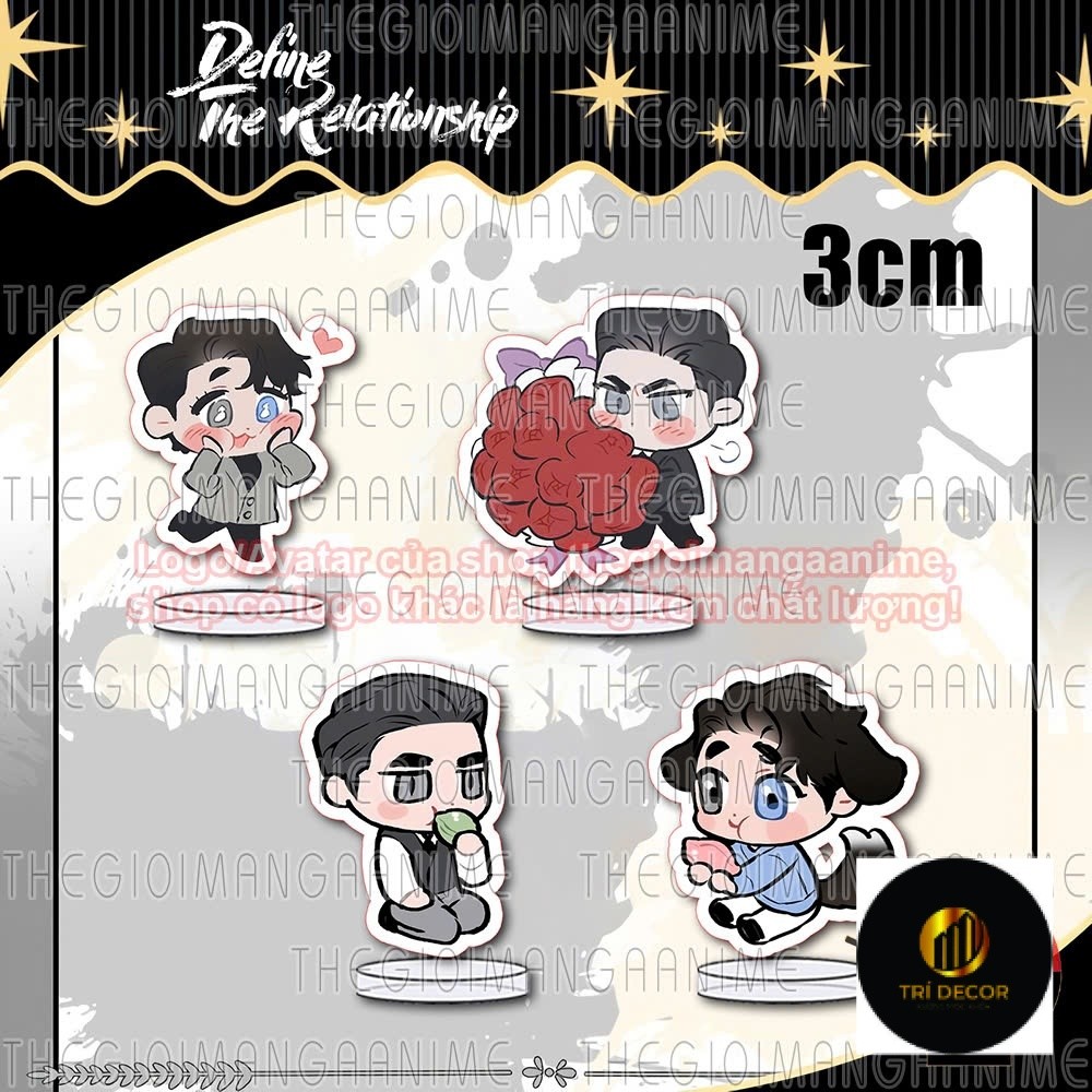 (3ซม.) DEFINE THE RELATIONSHIP ความสัมพันธ์ที่ชัดเจนพิมพ์ด้วยรูปปั้นไมกาอะคริลิคสําหรับตกแต่งอนิเมะจ