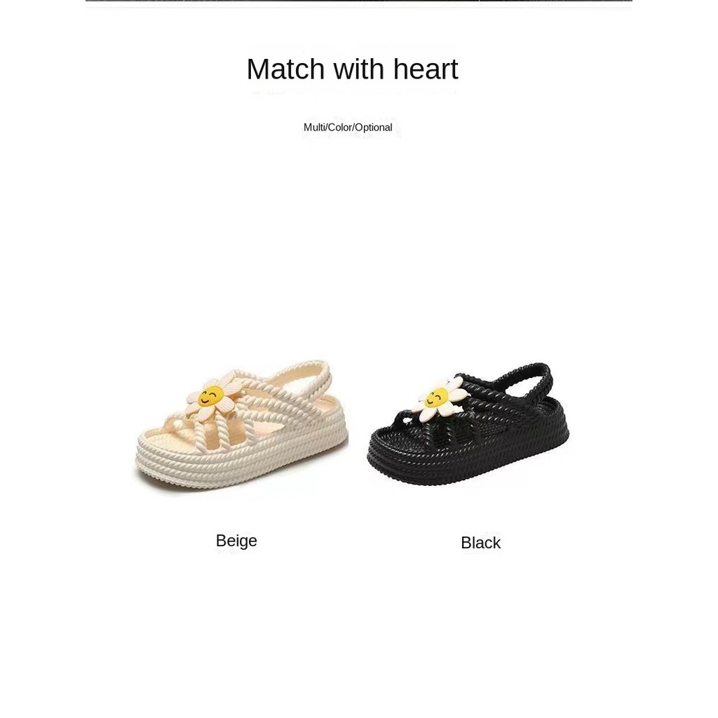 Ata รองเท้าแตะสไตล์ใหม่ผู้หญิงฤดูร้อนสวมใส่ด้านนอกหนาSoled All-Match Beach รองเท้าโรมัน