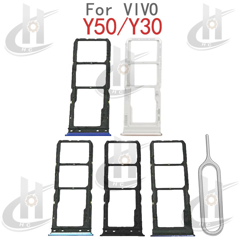 สําหรับ Vivo Y30 / Y50 ซิมการ์ดถาดผู้ถือช่องเสียบการ์ด Reader SD Slot อะแดปเตอร์อะไหล่