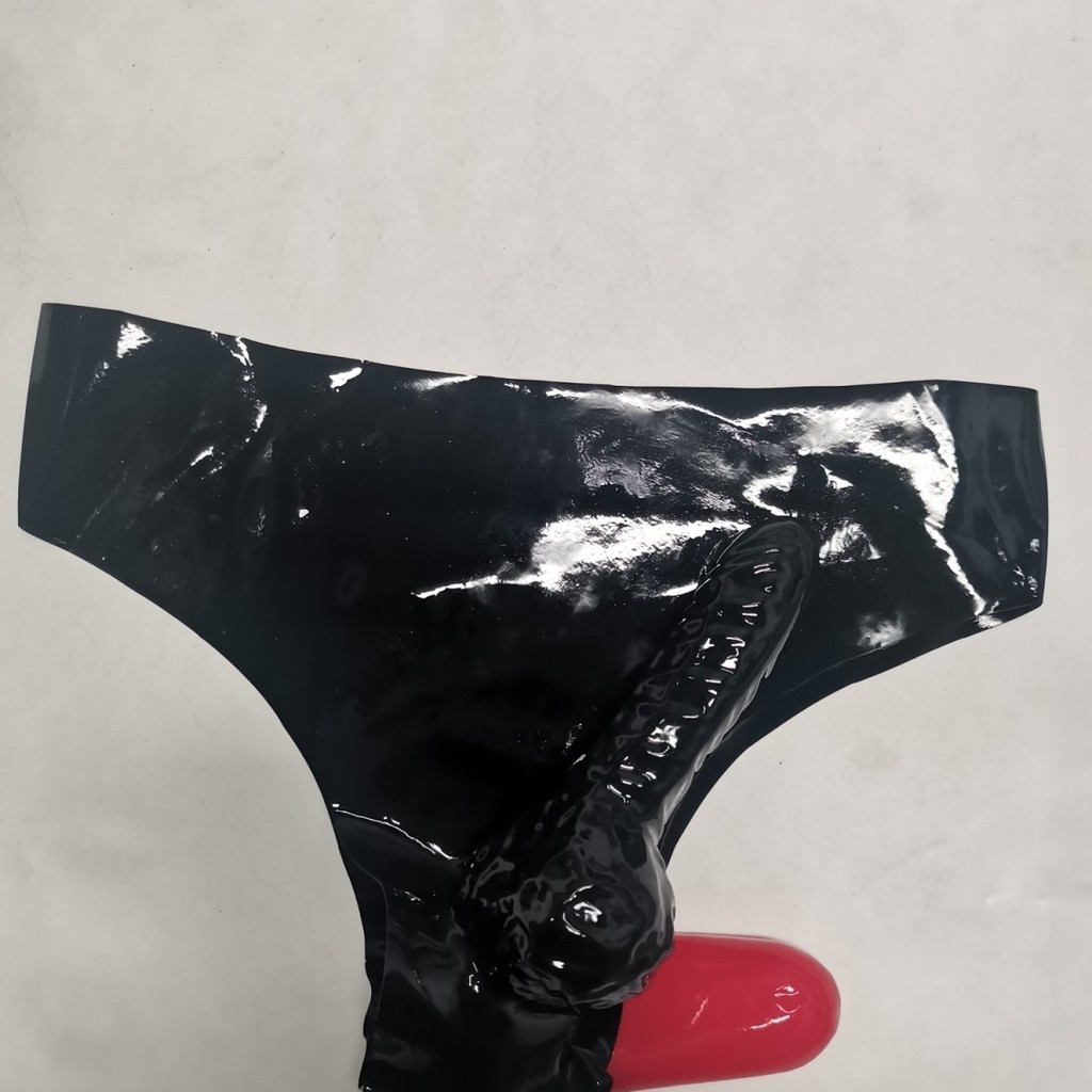 ชุดชั้นในน้ํายางสีดําชายชุดคู่กางเกงขาสั้นน้ํายางครั้งเดียวขึ้นรูปชุดชั้นในน้ํายางยืดหยุ่นสูง - รูปที่ 2