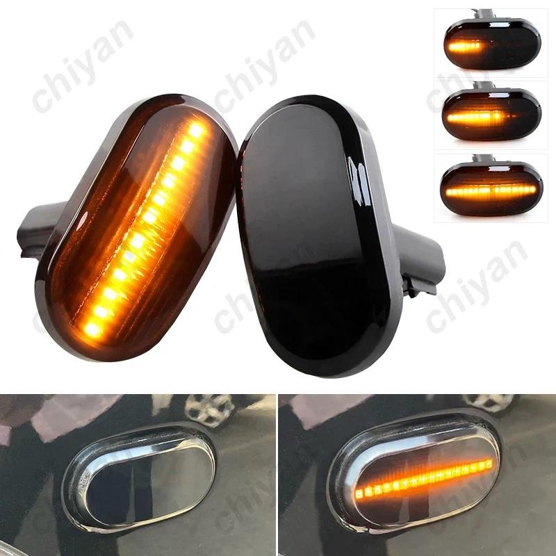 2pcs แบบไดนามิก LED ด้านข้างไฟเลี้ยวสัญญาณไฟ Fender สําหรับ SUZUKI JIMNY JB64W JB74 JB23 JB64 1999-2019 สําหรับ Mazda AZ off-road JM23W สําหรับ Chevrolet Cruze HR52S