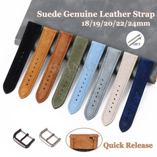 18/19/20/22/24มิลลิเมตรวินเทจหนังนิ่มสายนาฬิกาหนังแท้ด่วนที่…