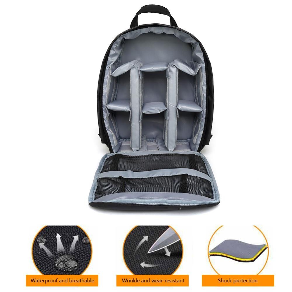 Hittime Multi-functional กล้องกลางแจ้งกระเป๋าเป้สะพายหลังวิดีโอดิจิตอลไหล่กระเป๋ากล้องกันน้ํากระเป๋าภาพสําหรับ DSLR N2P8