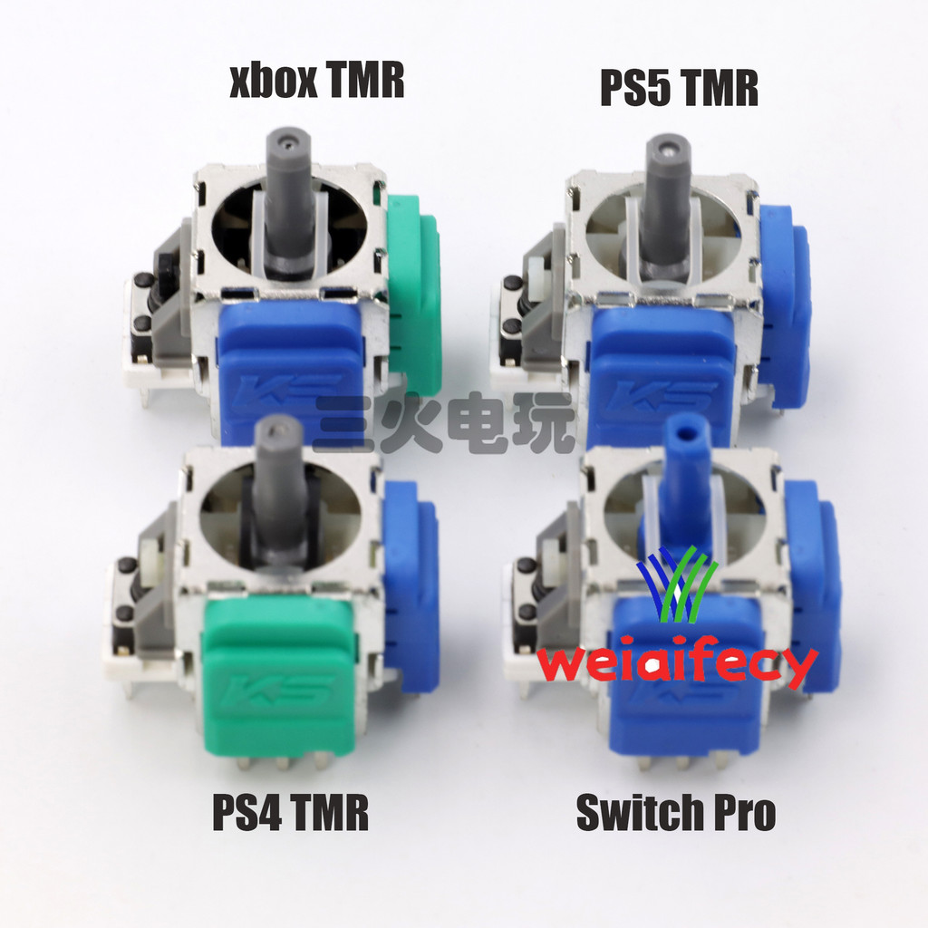 Weiaifeecy 2 ชิ้น TMR จอยสติ๊กแม่เหล็กอะนาล็อก 3 มิติสําหรับ PS5 PS4 Xbox One Controller แม่เหล็กไฟฟ