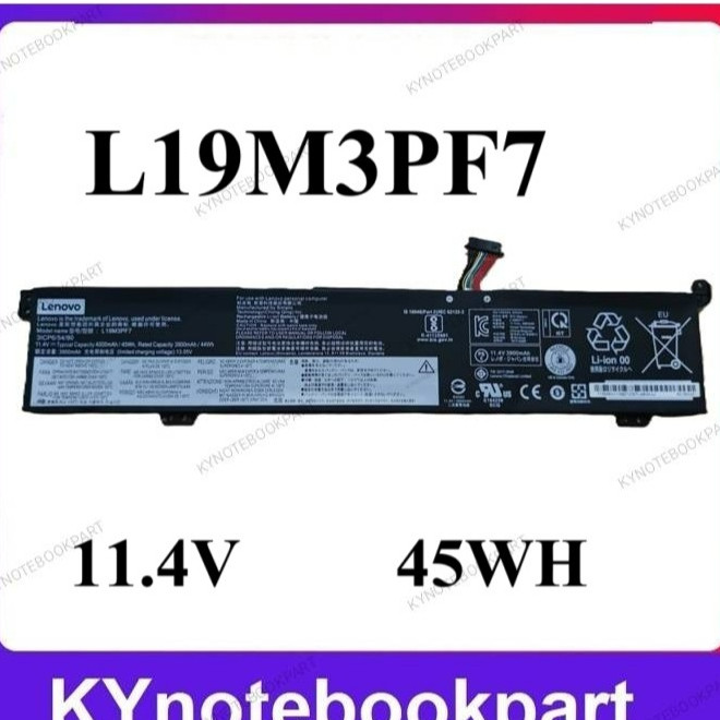 LENOVO แบตเตอรี่ L19L3PF3 ของแท้ (สำหรับ IdeaPad GAMING 3 15IMH05 Series L19D3PF4 L19M3PF7) Lenovo B