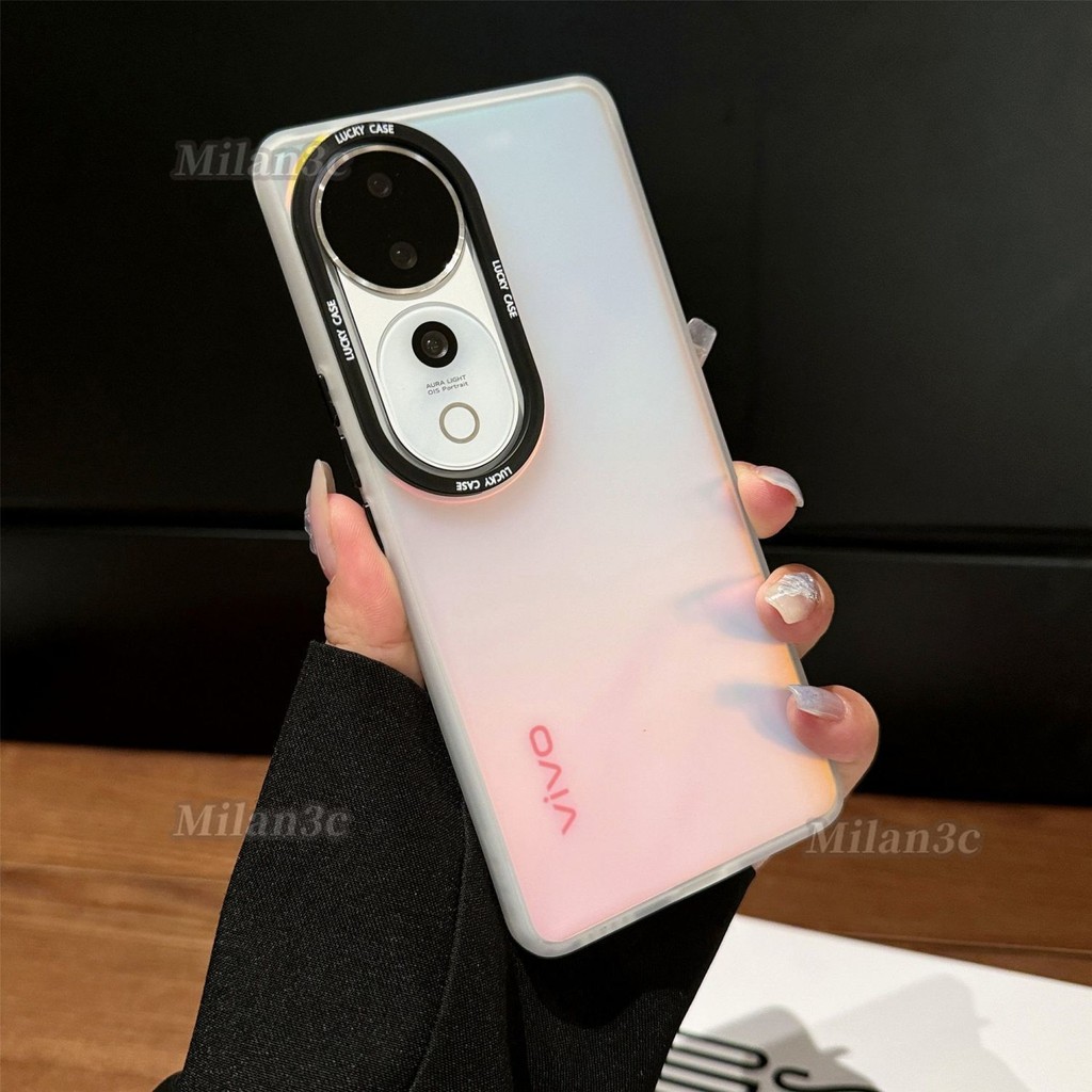 สำหรับ Vivo V60 V40 V50 Y200 เคส Vivo V60 V50 V40 Lite เคส Vivo V40 Pro เคสแบบด้านโปร่งแสง เคสโทรศัพท์แบบแข็ง กันกระแทก ป้องกันรอยนิ้วมือ