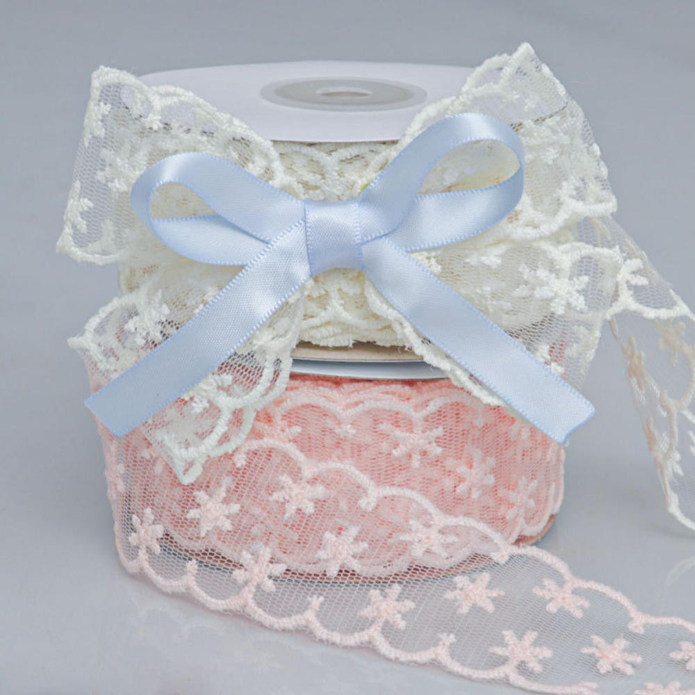 10yards ลูกไม้ Trim ริบบิ้น,ลูกไม้เย็บปักถักร้อยริบบิ้นดอกไม้พิมพ์ตาข่ายริบบิ้นสําหรับทําด้วยมือ DIY เสื้อผ้าโบว์ห่อของขวัญตกแต่ง