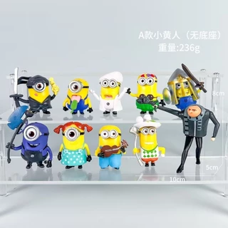 Despicable Me Minion คอสเพลย์อะนิเมะรูป COD สต็อกรูปตุ๊กตาของเล่นสําหรับของขวัญเด็กคอลเลกชันเครื่องประดับรถบ้านเค้กตกแต่ง GachaMLML