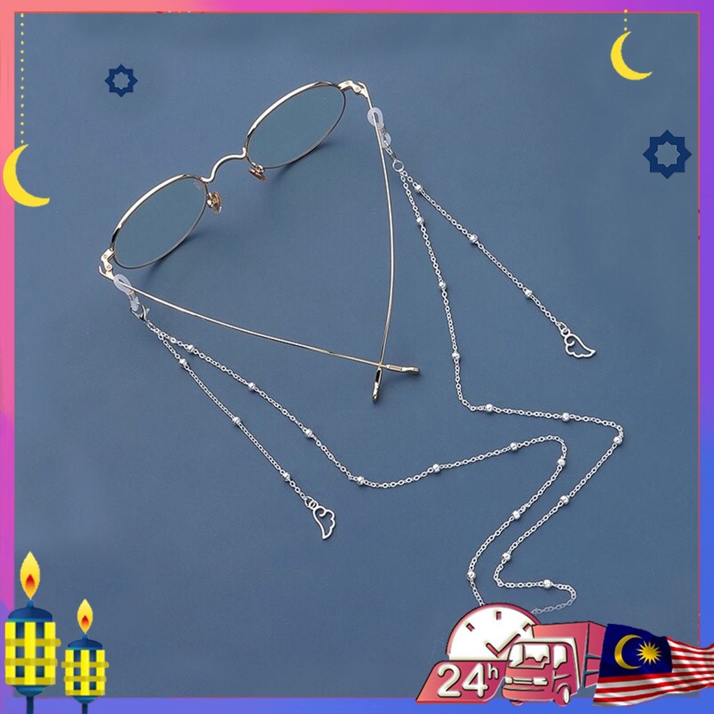 JU8 FHA Angel Wings Glasses Chain Rantai Masker Lanyards ห่วงโซ่ Anti-Lost Face Mask สร้อยคอแว่นตาโซ