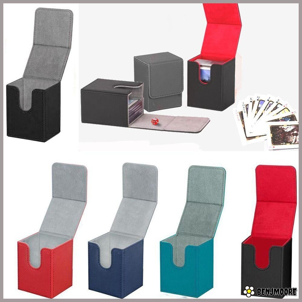 BENJMOORE เกม MTG Trading Card Holder, Storage Organizer Deck Box,คอลเลกชันกล่องสะสมเกมPU Protectorsคอนเทนเนอร์เด็ก