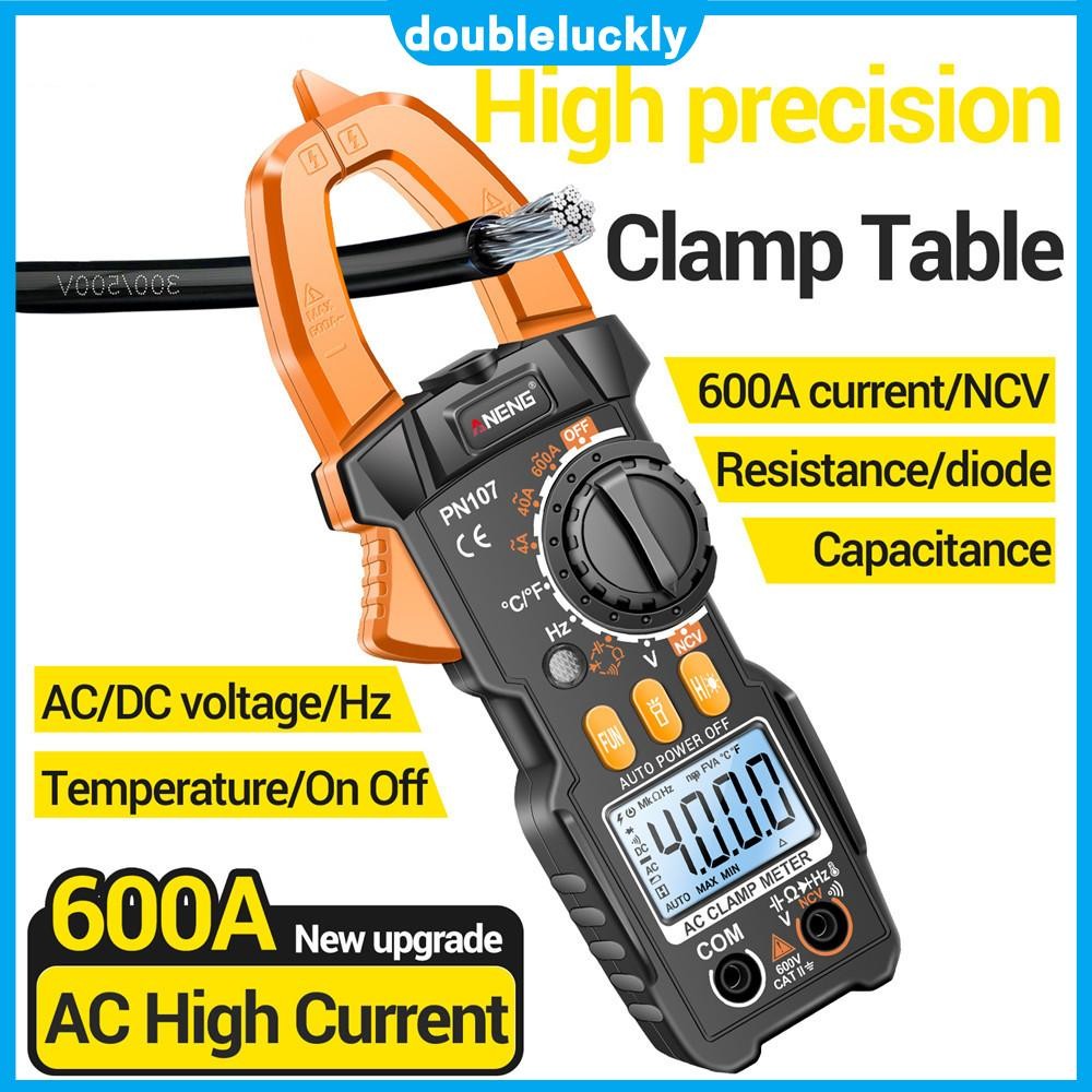 【Hot】ANENG PN107 เครื่องมัลติมิเตอร์ดิจิทัล AC/DC ทดสอบอุณหภูมิ มัลติเทสเตอร์ True RMS 4000
