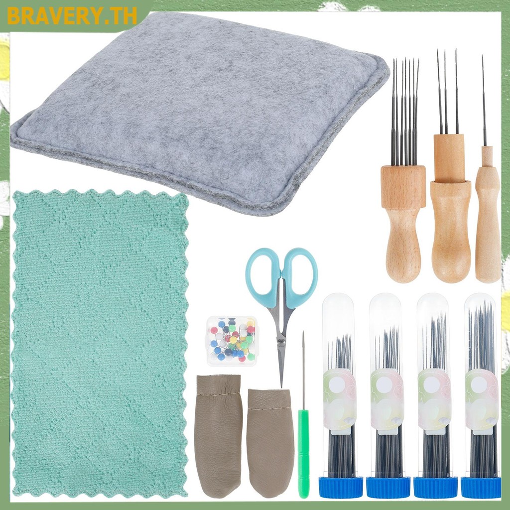 113 ชิ้นเข็ม Felting ชุดเครื่องมือ DIY ขนสัตว์ Felt Needling ชุดเครื่องมือเข็ม Felt Starter Kit สําหรับผู้เริ่มต้น SHOPCYC4705