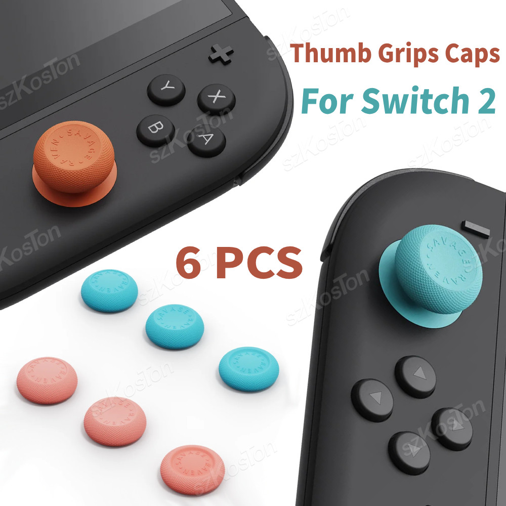 Savage Raven โดย Skull & Co. JoyCon Thumb Grip ชุดจอยสติ๊กหมวก Thumbstick สําหรับ Nintendo Switch 2 