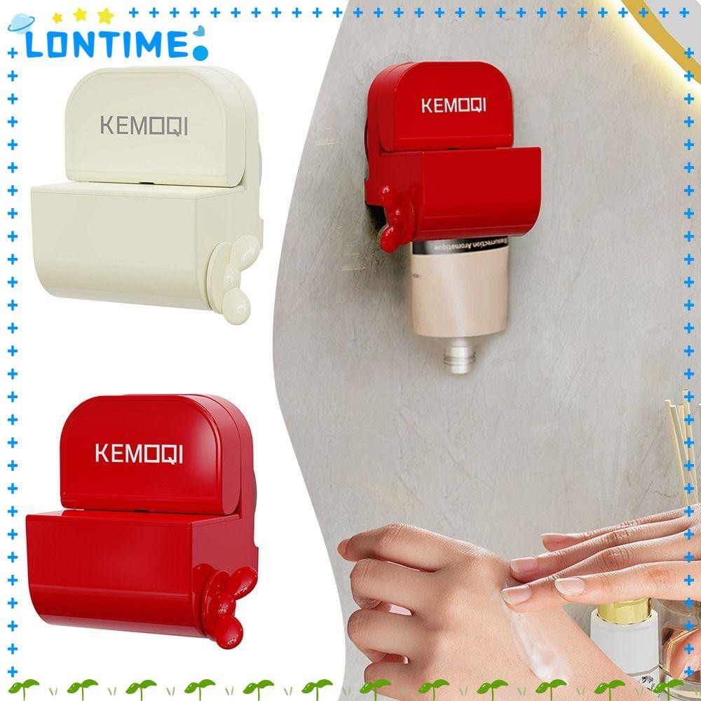 เครื่องบีบยาสีฟัน LONTIME, ที่ใส่ยาสีฟันแบบใช้มือแบบไม่มีหมัด, ถ้วยดูดในครัวเรือนอุปกรณ์ห้องน้ําชั้นเก็บคลิปน้ํายาคั้น