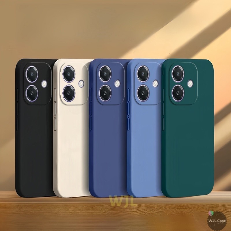 เคส OPPO A3X A3 เคสนิ่มโทรศัพท์มือถือซิลิโคนสีลูกกวาดเรียบง่าย YT
