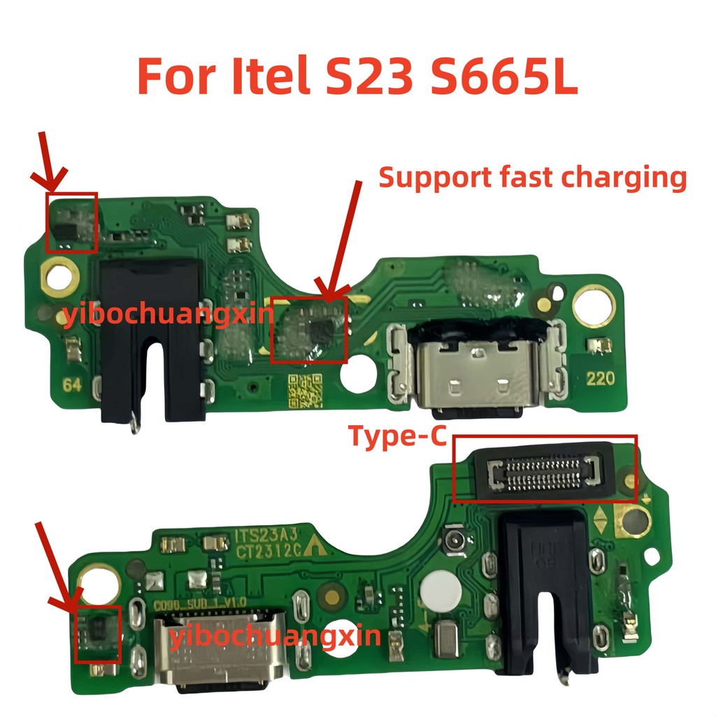 แพรตูดชาร์จ (Charging Port Flex )  เหมาะสําหรับ Itel S23 S665L บอร์ดชาร์จ USB