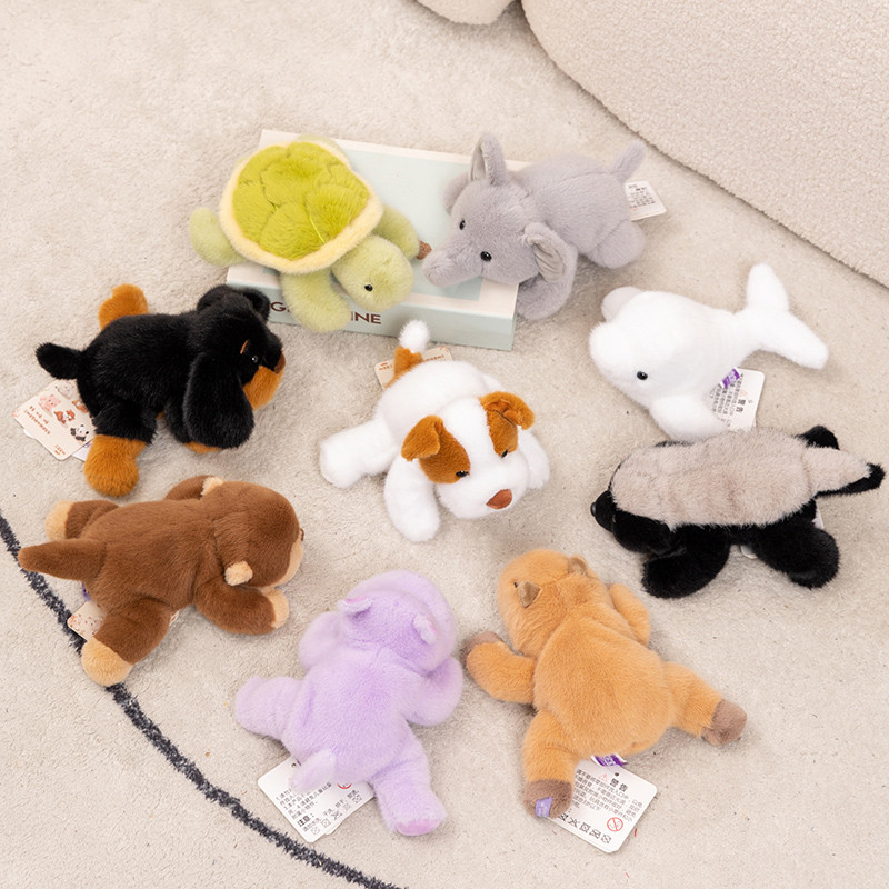 18 รูปแบบน่ารักการ์ตูน Hippo Panda Sloth เต่าทะเลตุ๊กตาสัตว์ต่างๆ Plush Desktop Decor