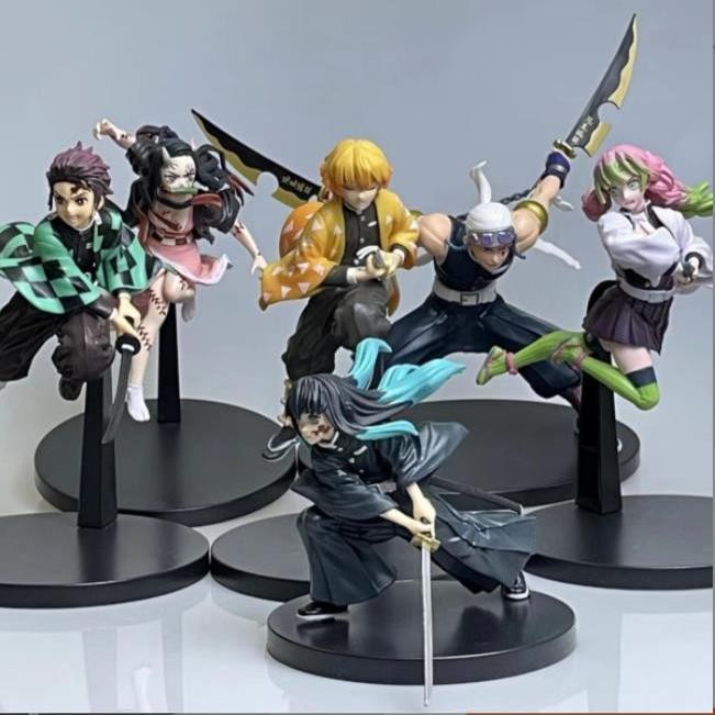 20 ซม.Demon Slayer Sanemi Akaza Kokushibo คอสเพลย์ Yoriichi อะนิเมะ Battle รูป COD สต็อกคอสเพลย์ Act