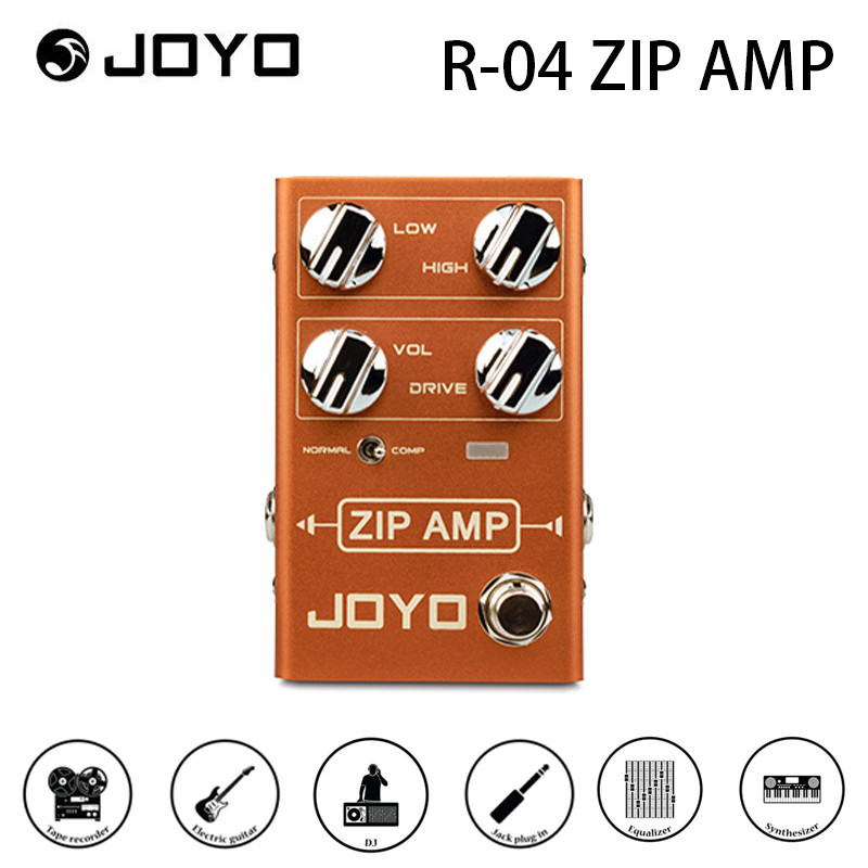 JOYO R-04 ZIP AMP กีตาร์เหยียบผล Strong Compression Overdrive Pedal จําลองเครื่องขยายเสียงเหยียบ R 0