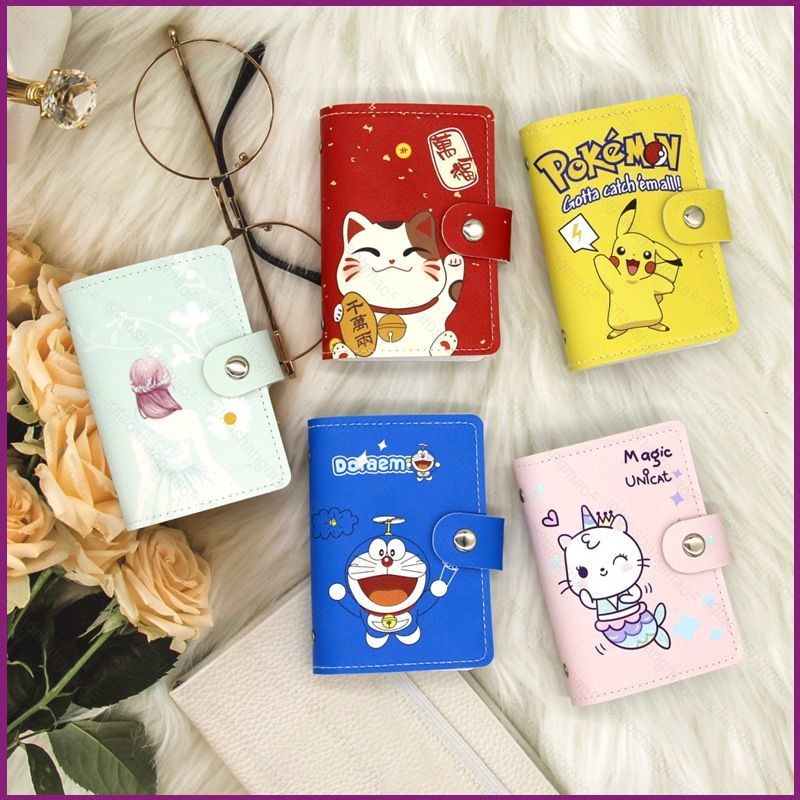YT5 Pokemon Pikachu Doraemon Unicorn Card กระเป๋า anti magnetization bank ของขวัญการ์ตูนแบบพกพาสําหร