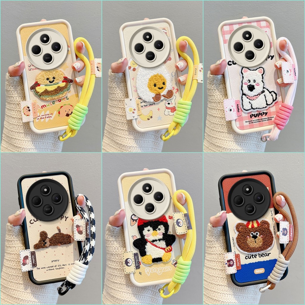 เคส Redmi 14C POCO C75 การป้องกันลายปักสวยงาม เคสซิลิโคนอ่อนนุ่ม BBCX