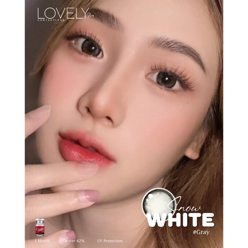 คอนแทคเลนส์ รุ่น Snow white ขนาดกลาง (Lovely)///
