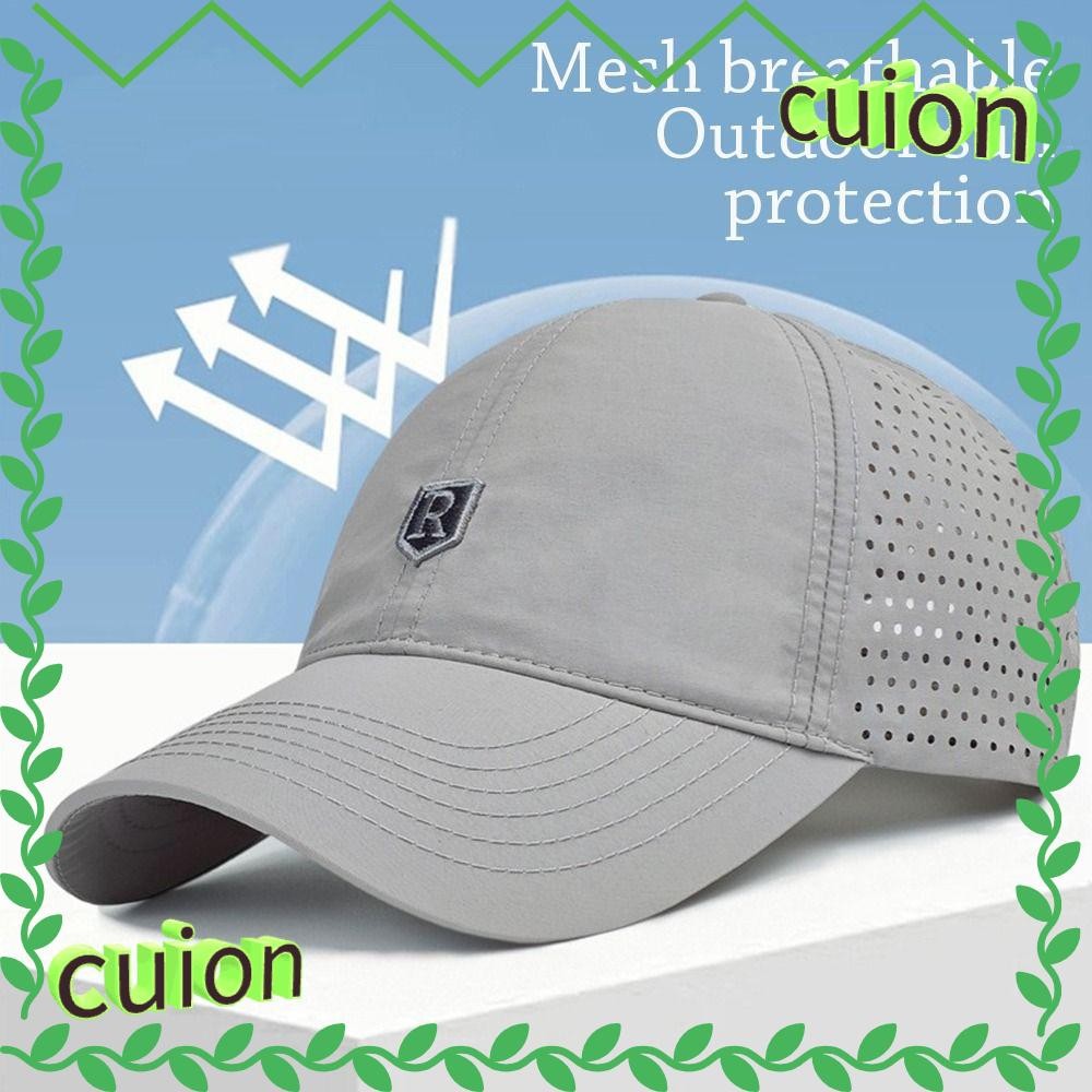 CUION1413 ฤดูร้อนเบสบอลหมวก,ขนาดใหญ่ Breathable Sun หมวก, Casual UV Protection Big Head ปรับ Trucker หมวกผู้ชายผู้หญิง