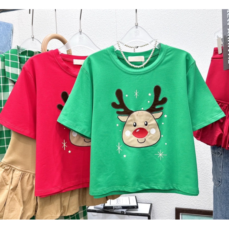 เสื้อยืดกึ่งครอปกวางรูดอร์ฟ Rudolf crop tee