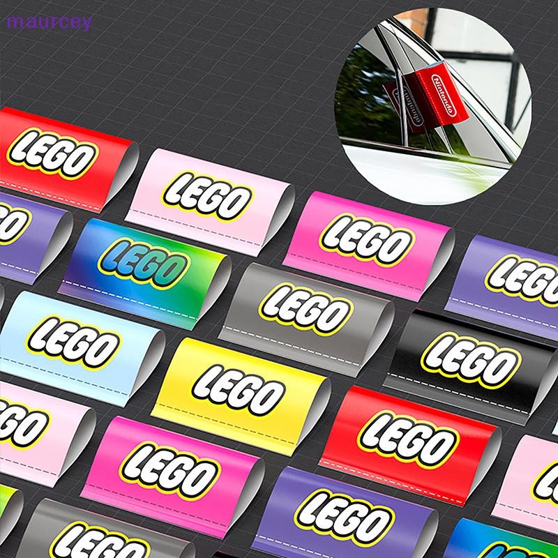 Maurcey การ์ตูนน่ารักรถรถจักรยานยนต์ Lego ส่วนบุคคลป้ายสติกเกอร์ Creative ตกแต่ง Decals ของเล่น Trunk ประตู Tailgate DIY สติกเกอร์ TH