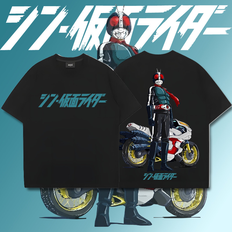 NEW ใหม่ เสื้อ Kamen RIDER SHIN ผ้าCotton 100% Men's T-Shirt ใส่ได้ ทั้ง ชาย ใส่สบาย ไม่หด ไม่ย้ LOVE Kamen RIDER SHIN