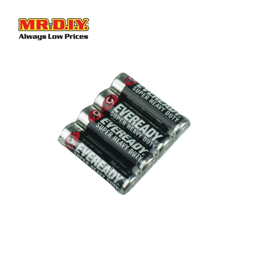 [แพ็ก 2 ชิ้น] EVEREADY Super Heavy Duty ถ่านไฟฉาย AA 1.5 โวลต์