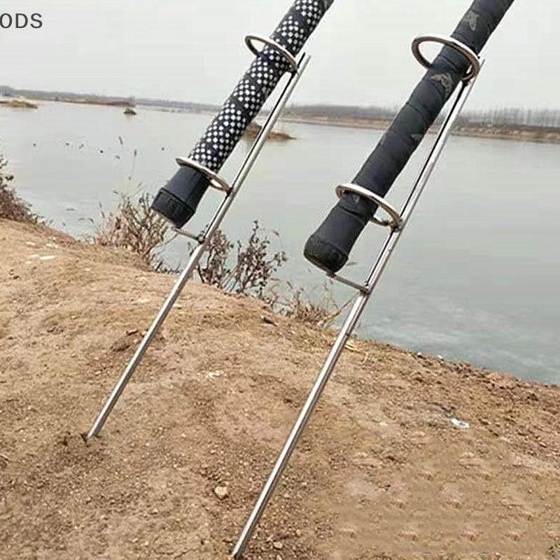 Ods 30//37/47 ซม.แหวนคู่เดี่ยวส้อมตกปลา Rod Holder Bank ตกปลา Ground Rod เครื่องมือตกปลาสําหรับกลางแจ้ง OD