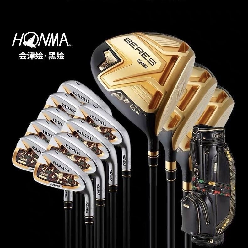 ชุดไม้กอล์ฟ Honma ชุดไม้กอล์ฟผู้ชาย beres08 Aizu 4S สีดำทาสีชุดสี่ดาว2022ใหม่