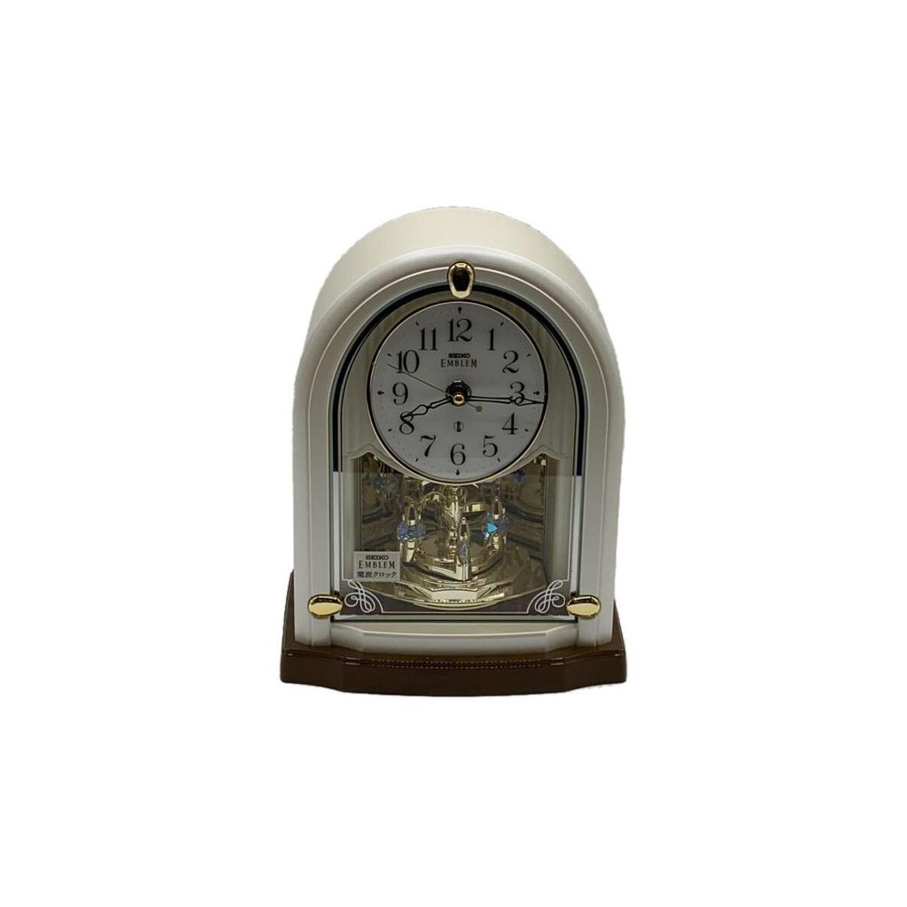 Seiko(ไซโก) SEIKO Watch EMBLEM Table Clock Radio Controlled HW593W Direct from Japan Secondhand