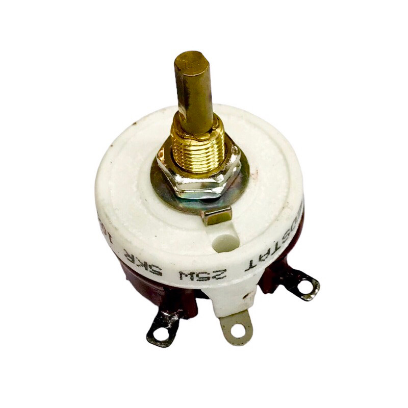 รีโอสตาร์ท (rheostat) 25W-1K,2K,3K,5K ,10โอม,50โอม,100โอม เป็นตัวต้านทานปรับค่าได้แบบเซรามิค มีพร้อง