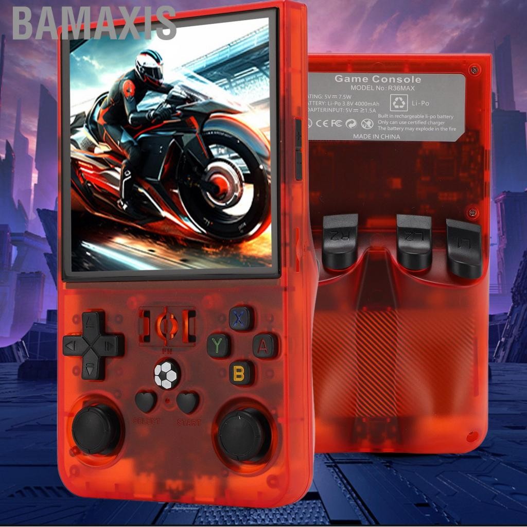 Bamaxis ใหม่ R36MAX คอนโซลเกมมือถือ 4 นิ้วหน้าจอ IPS 720x720 เปิด Pla