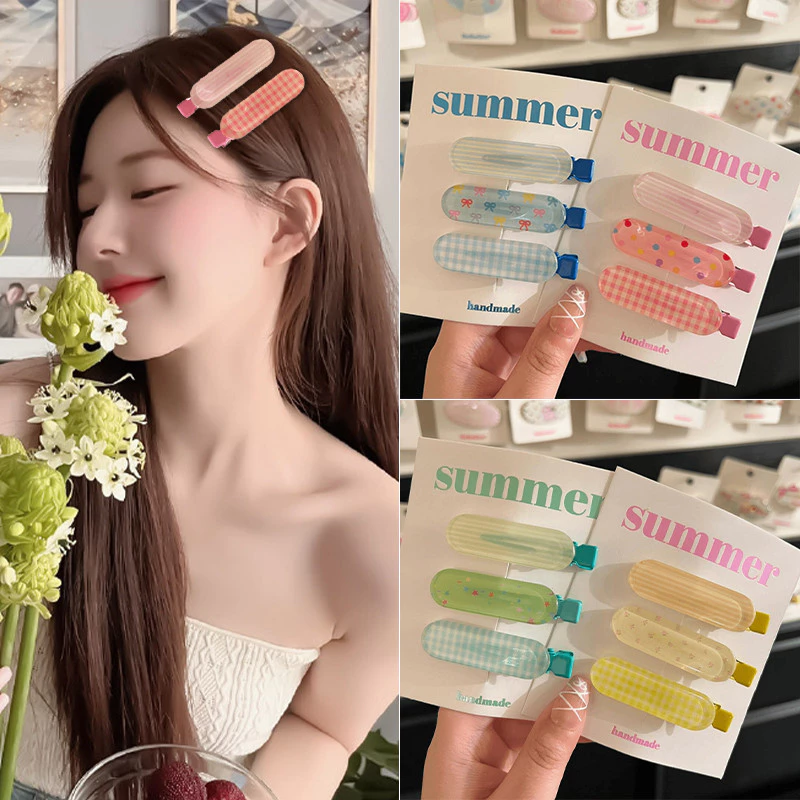 2025 ใหม่ Jelly โปร่งใสสาวหวาน High-end Hairpin Candy Polka Dot Simple Headwear