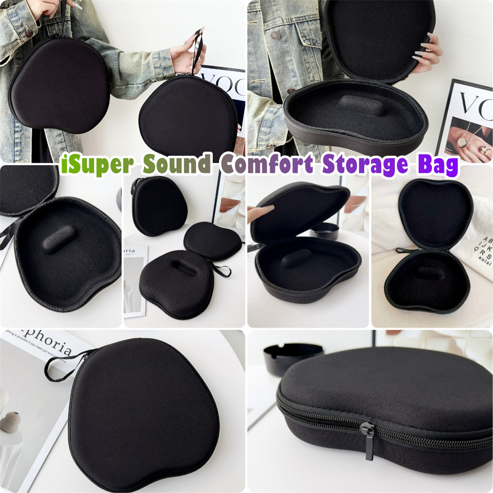 อนาคตดาวสําหรับ iSuper Sound Comfort หูฟังกรณีสีดําชุดหูฟังกระเป๋าเก็บ EVA แผ่นรองหูฟังกล่อง