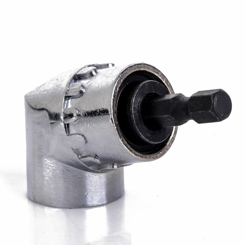 🏠 เจาะมุมขวา,105 องศามุมขวาไดร์เวอร์มุมขยายพลังงานไขควงเจาะสิ่งที่แนบมา 1/4 นิ้ว Hex บิตซ็อกเก็ตไขควงผู้ถืออะแดปเตอร์ - รูปที่ 3