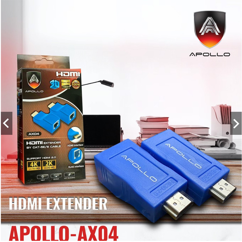 HDMI Extender ตัวแปลงสัญญาณ HDMI to LAN 30M. รองรับ 4K 2K 1080P ใช้คู่กับ สายแลน CAT5E / CAT6