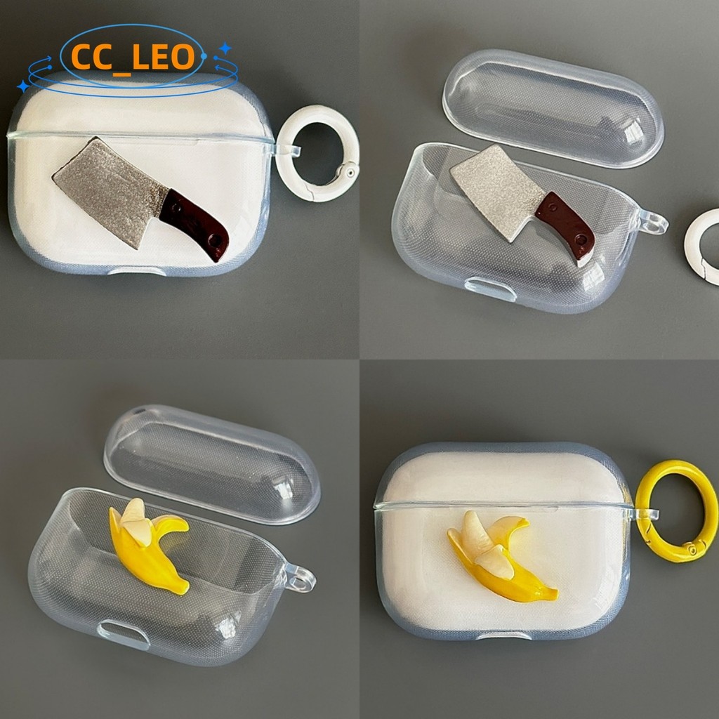 For EDIFIER X1 Lite Case Transparent Soft Case Cute Banana EDIFIER T10 Silicone Soft Case Shockproof