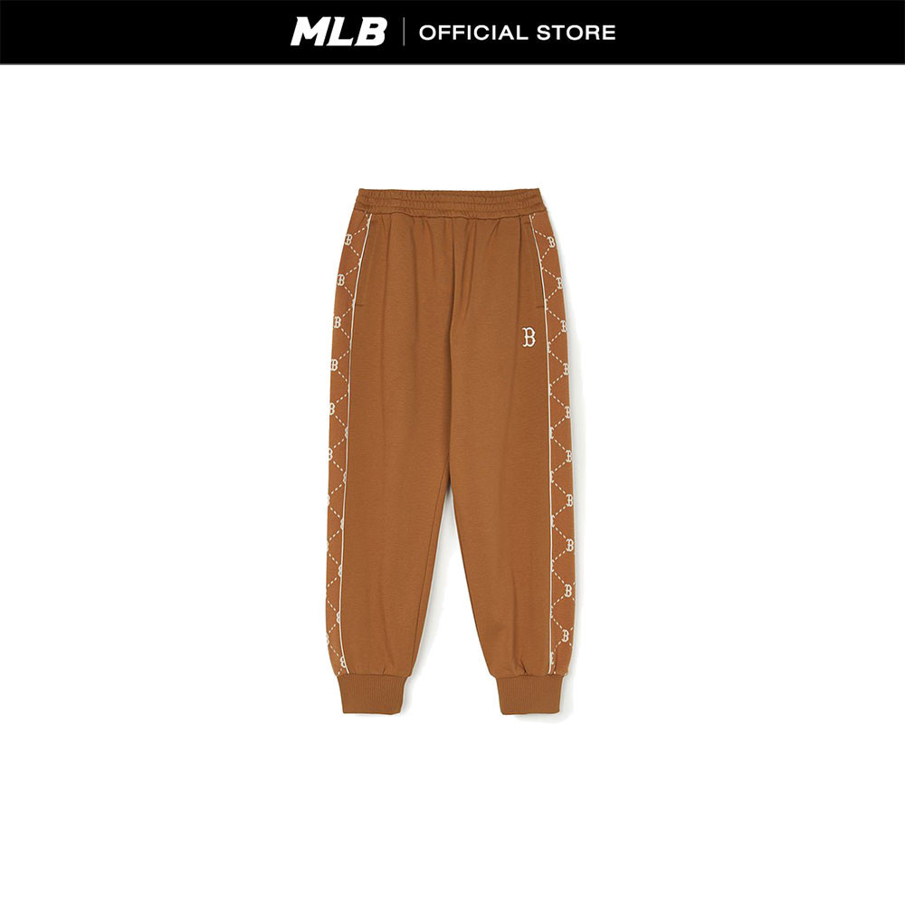 MLB กางเกงขายาว ยูนิเซ็กส์ Jacquard Dia Monogram รุ่น 3APTM0244 43CAS สีน้ำตาล