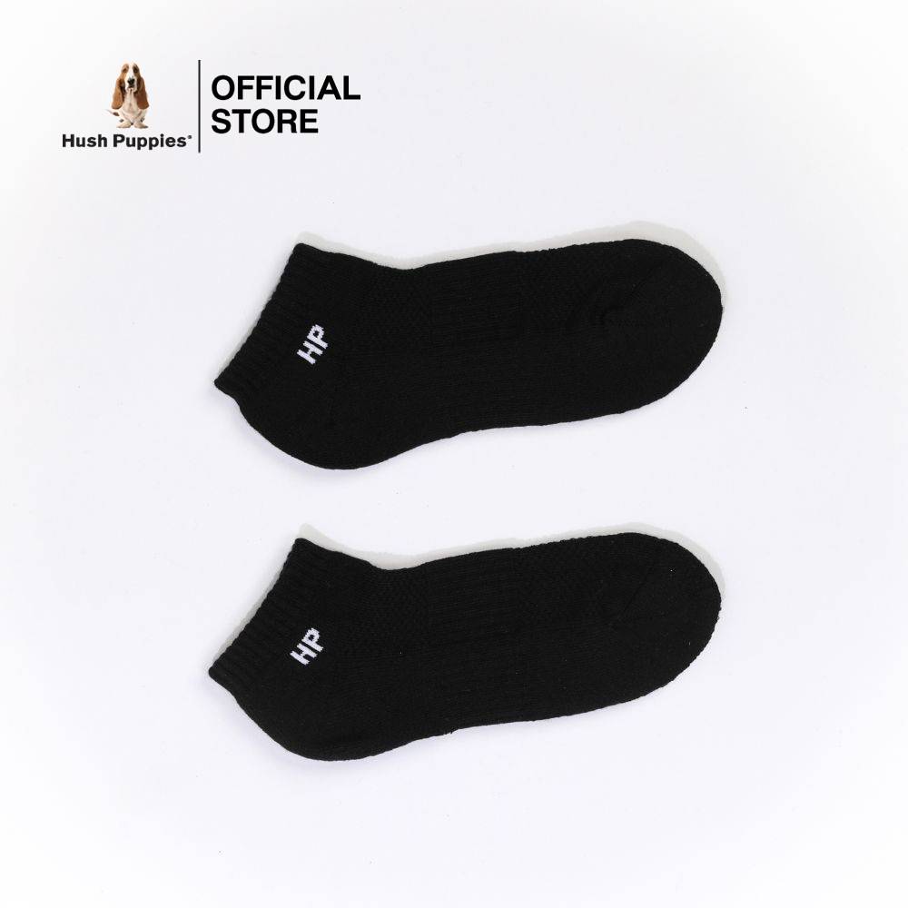 Hush Puppies INNERWEAR ถุงเท้า SOCKS รุ่น HU HXS013 สีดำ ข้อสั้น ผ้าCotton