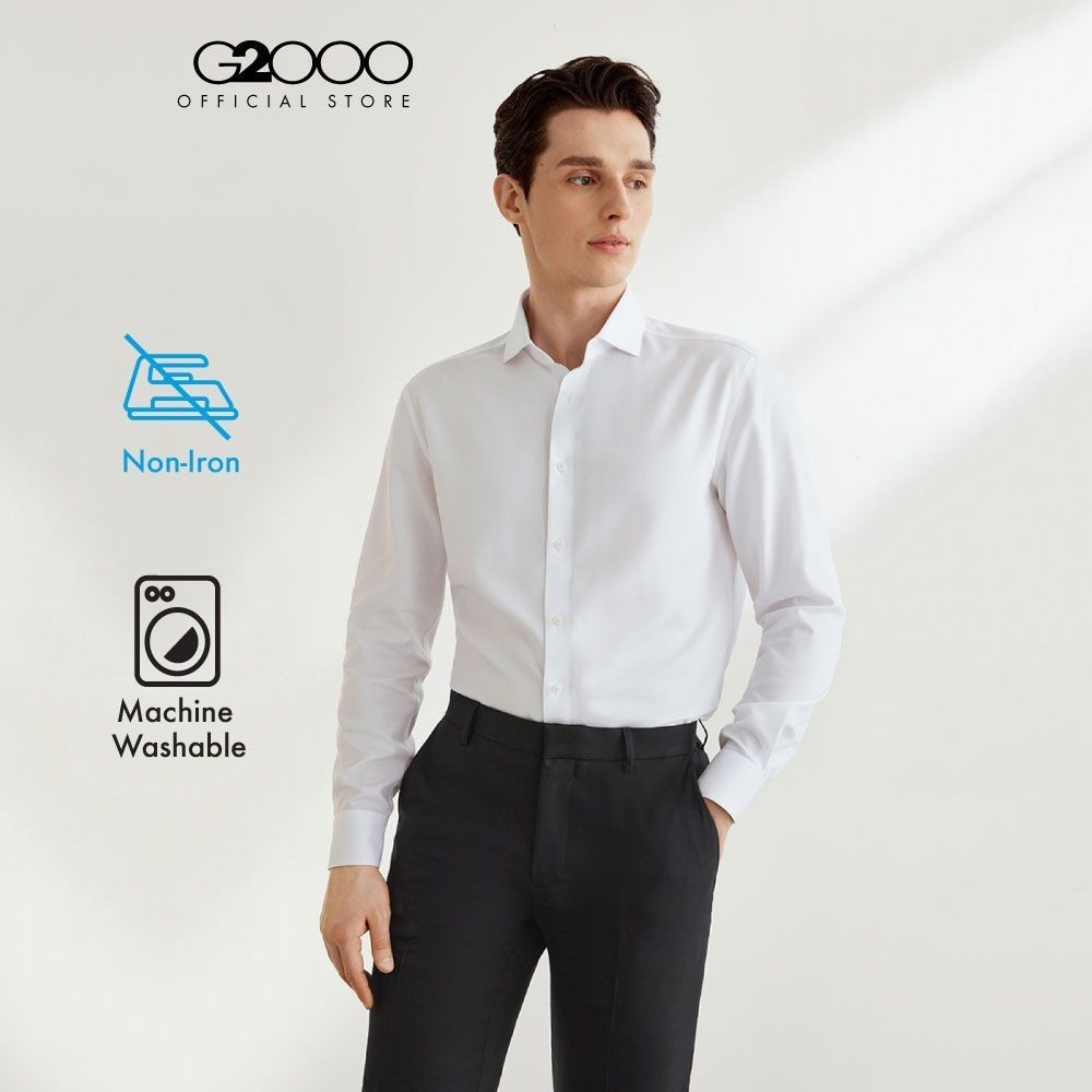 G2000 เสื้อเชิ้ตแขนยาวแบบทางการสำหรับผู้ชาย ทรง Smart Fit รุ่น 4112172200 WHITE