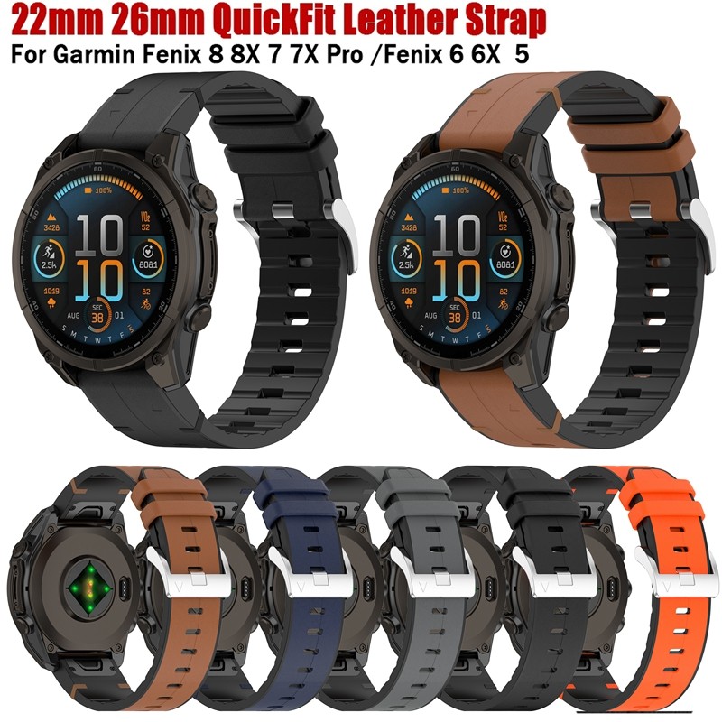 QuickFit หนังซิลิโคนสำหรับผู้เบิกทาง Garmin 965 955 945 935 745 Fenix 8 E 7 7X 7S 6 6X 6s 5 5X 5S Pr