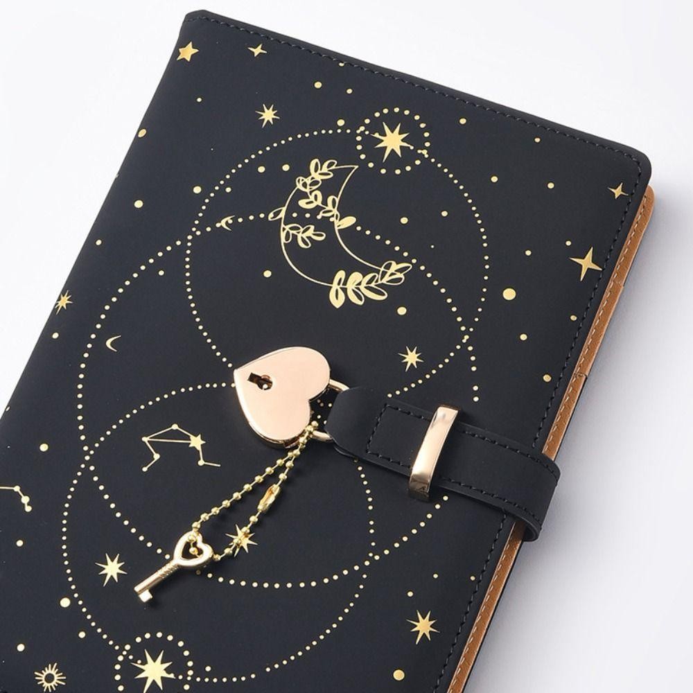 Culinaryhv สมุดบันทึกรหัสผ่าน, Heart Key Lock เครื่องเขียน A5 Notebook พร้อมล็อค, สมุดไดอารี่กันน้ําปกป้องความลับ Love Girl Diary Travelers Journal Office อุปกรณ์การเรียน - รูปที่ 7