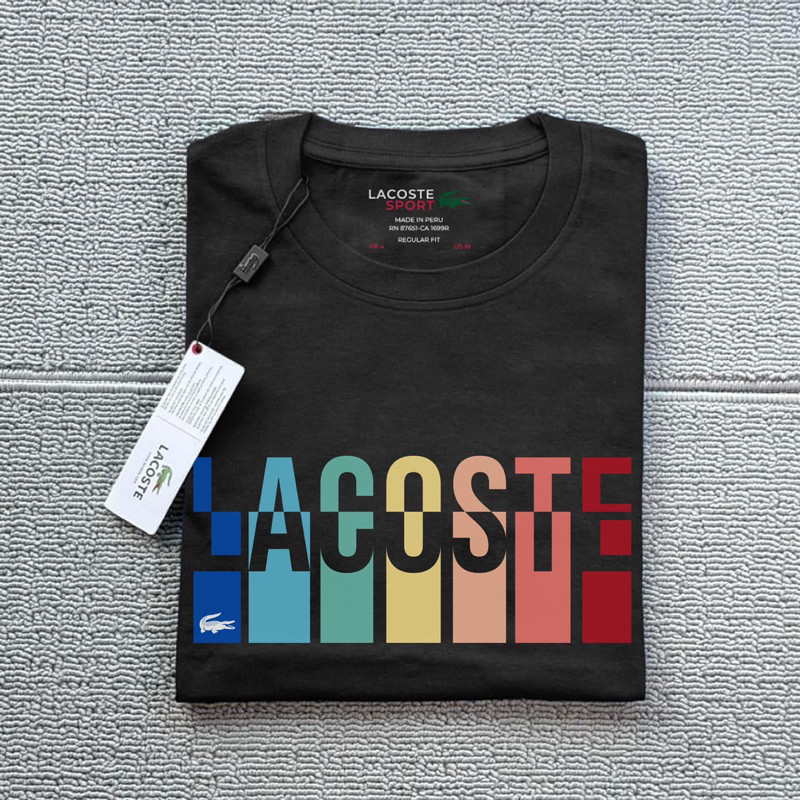 ผู้ชายและผู้หญิงพร้อมสต็อกแฟชั่นสบายๆรอบคอผ้าฝ้ายแท้ตัวอักษรที่มีสีสันโลโก้พิมพ์ขนาดใหญ่เสื้อสวมหัวแขนสั้นเสื้อยืด XS-3เอ็กแอล