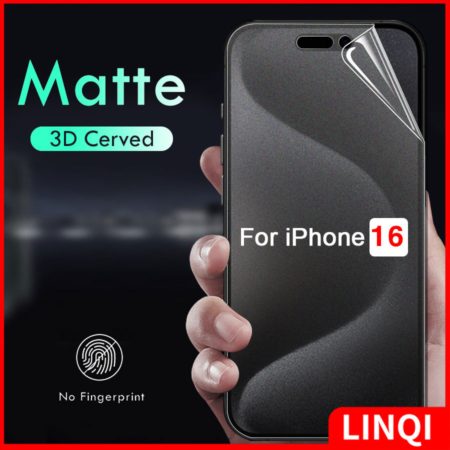 โทรศัพท์นุ่มกลับ Hydrogel คลุมทั้งหมดป้องกันฟิล์มสําหรับ iPhone 16 Pro Max 15 14 Plus 13 12 mini 11 Pro Max Matte Screen Protector