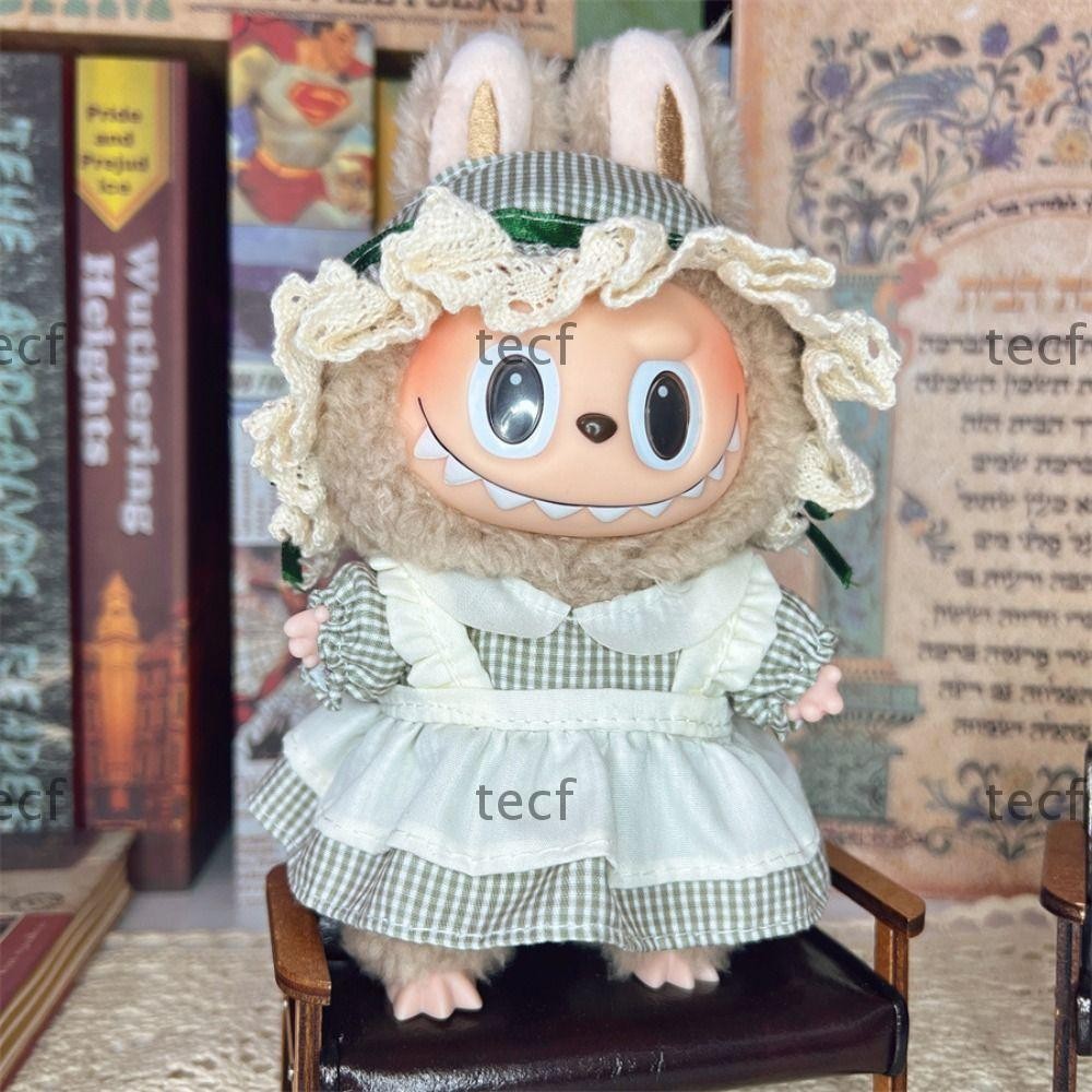 เครื่องประดับตุ๊กตา TECF, Labubu Time To Chill Filled Handmade Labubu Doll Clothes,|Cos Gift Cotton Doll เสื้อผ้าตุ๊กตาทํามือ